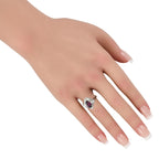 Exclusive Platinum 1.26ct Diamond and Purple Sapphire Ring