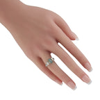 Exclusive Platinum 0.58ct Diamond and Cats Eye Ring