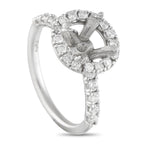 Exclusive Platinum 0.75ct Diamond Mounting Ring MF17-081925 – This luxury ring awaits the perfect center stone