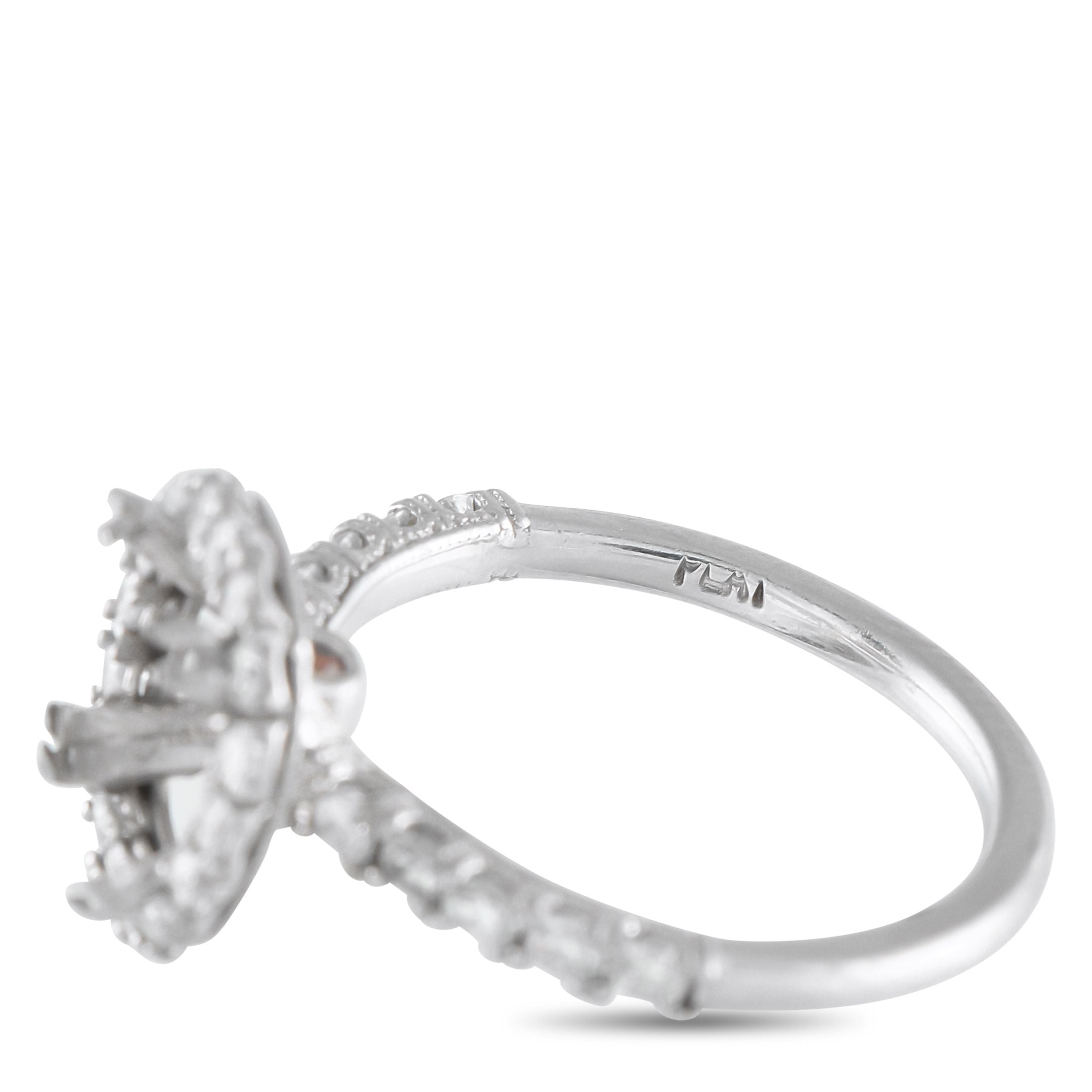 Exclusive Platinum 0.75ct Diamond Mounting Ring