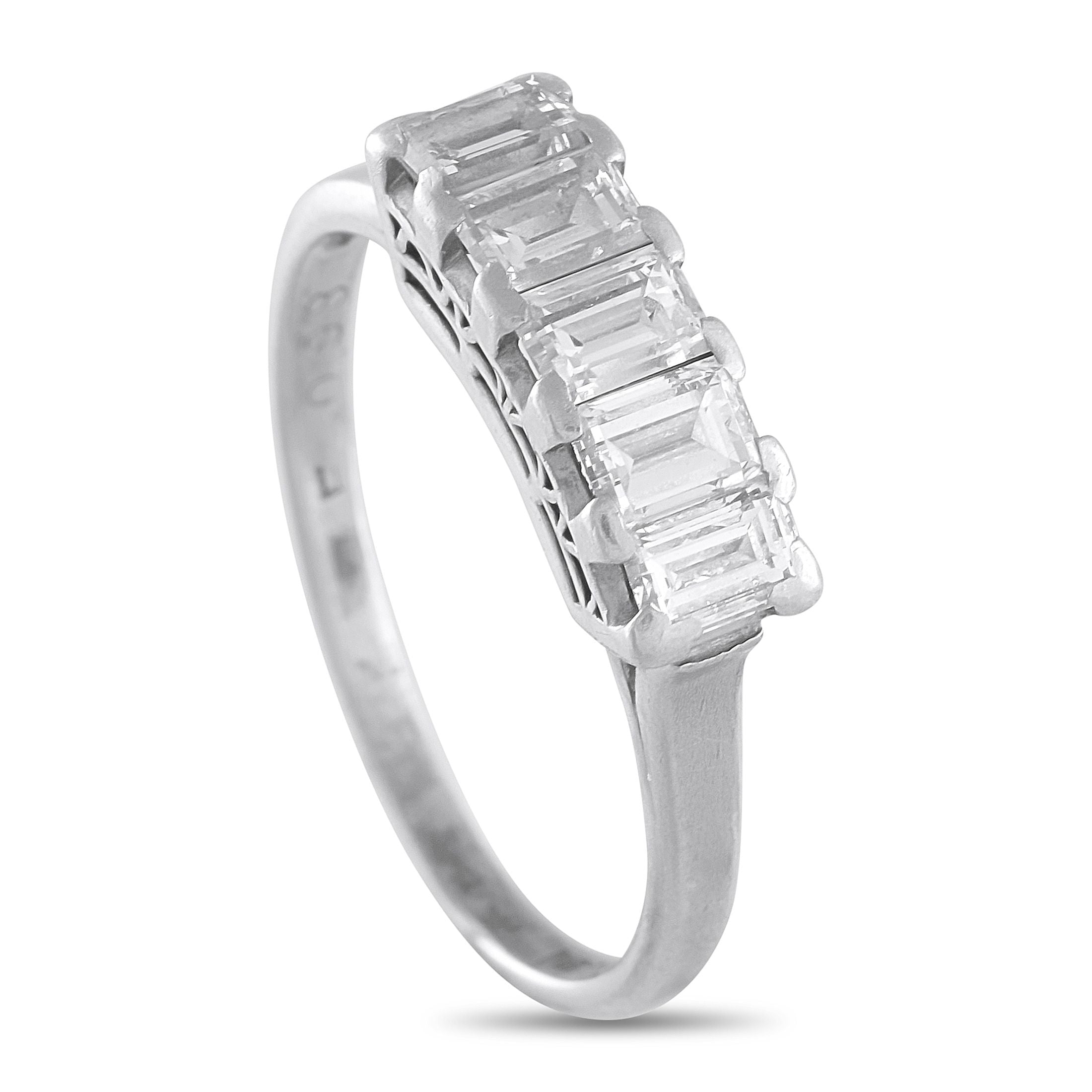 Exclusive Platinum 0.98ct Diamond Ring MF11-092525 – This radiant ring will look beautiful no matter if it’s worn alone or st
