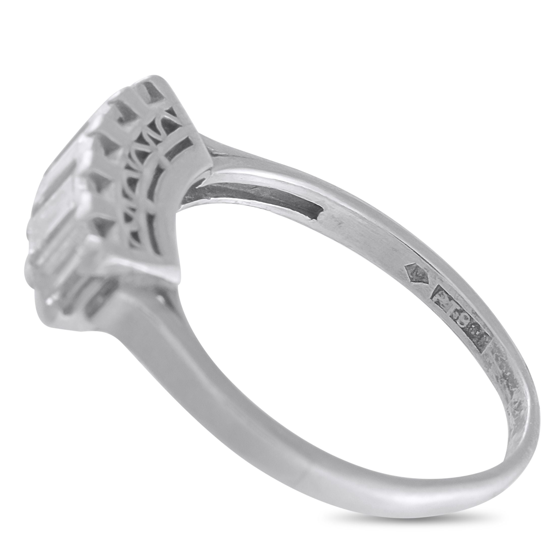 Exclusive Platinum 0.98ct Diamond Ring
