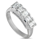 Exclusive Platinum 1.24ct Diamond Ring - This sophisticated ring exudes old fashioned elegance. Square-cut Diamonds with a total weight of 1.24 carats allow this ring