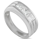 Exclusive Platinum 1.06ct Diamond Ring - Despite its understated design, this luxury ring continually commands attention. On this exquisite piece, a trio of square-cu