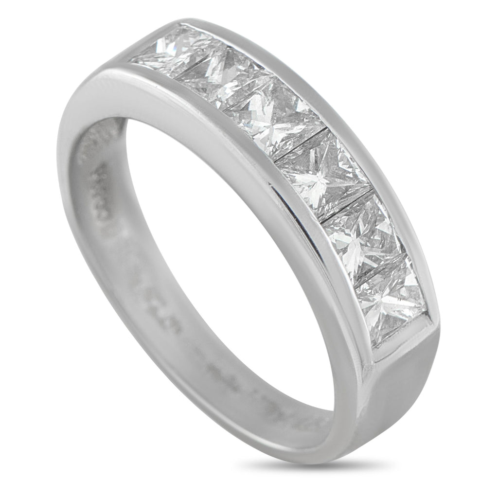 Exclusive Platinum 1.50ct Diamond Ring - A series of square-cut Diamonds totaling 1.50 carats ensure this simple, elegant ring will continually impress. It’s stylish