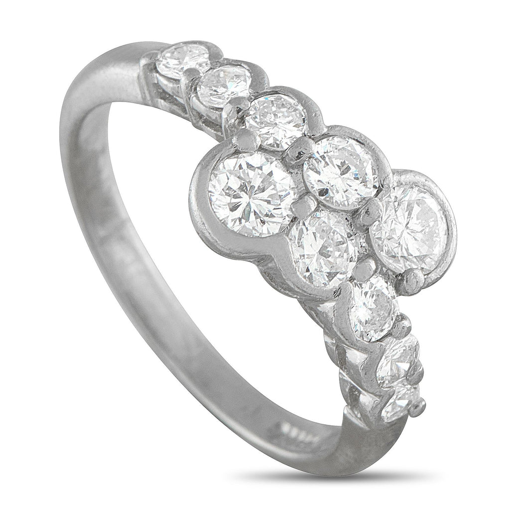 Exclusive Platinum 1.0ct Diamond Ring - A unique Platinum setting makes this luxury ring simply unforgettable. Incredibly wearable, this dazzling piece comes complet