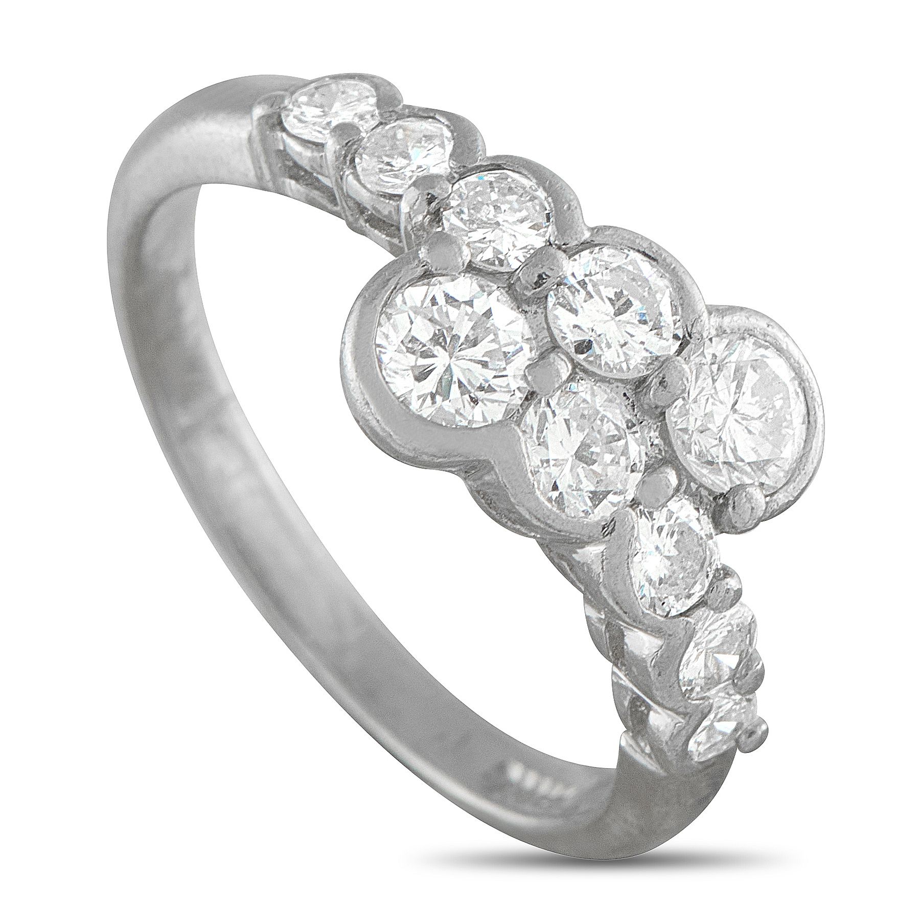 Exclusive Platinum 1.0ct Diamond Ring - A unique Platinum setting makes this luxury ring simply unforgettable. Incredibly wearable, this dazzling piece comes complet