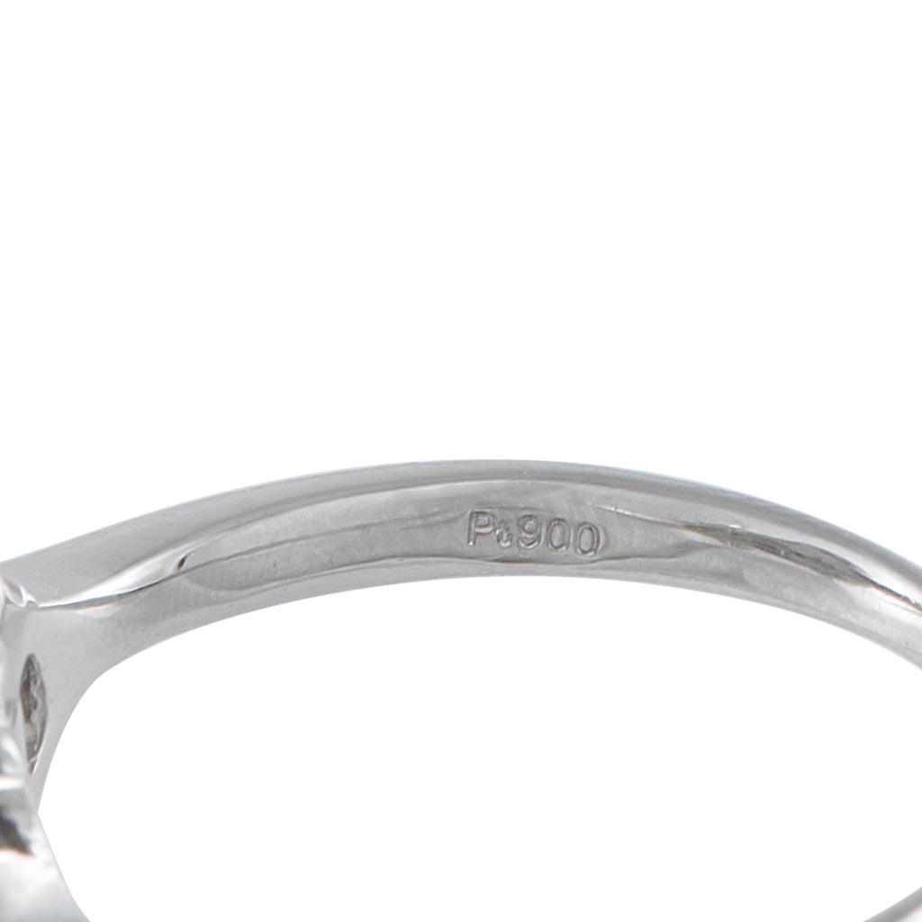 Platinum 0.40ct Diamond and Jade Ring