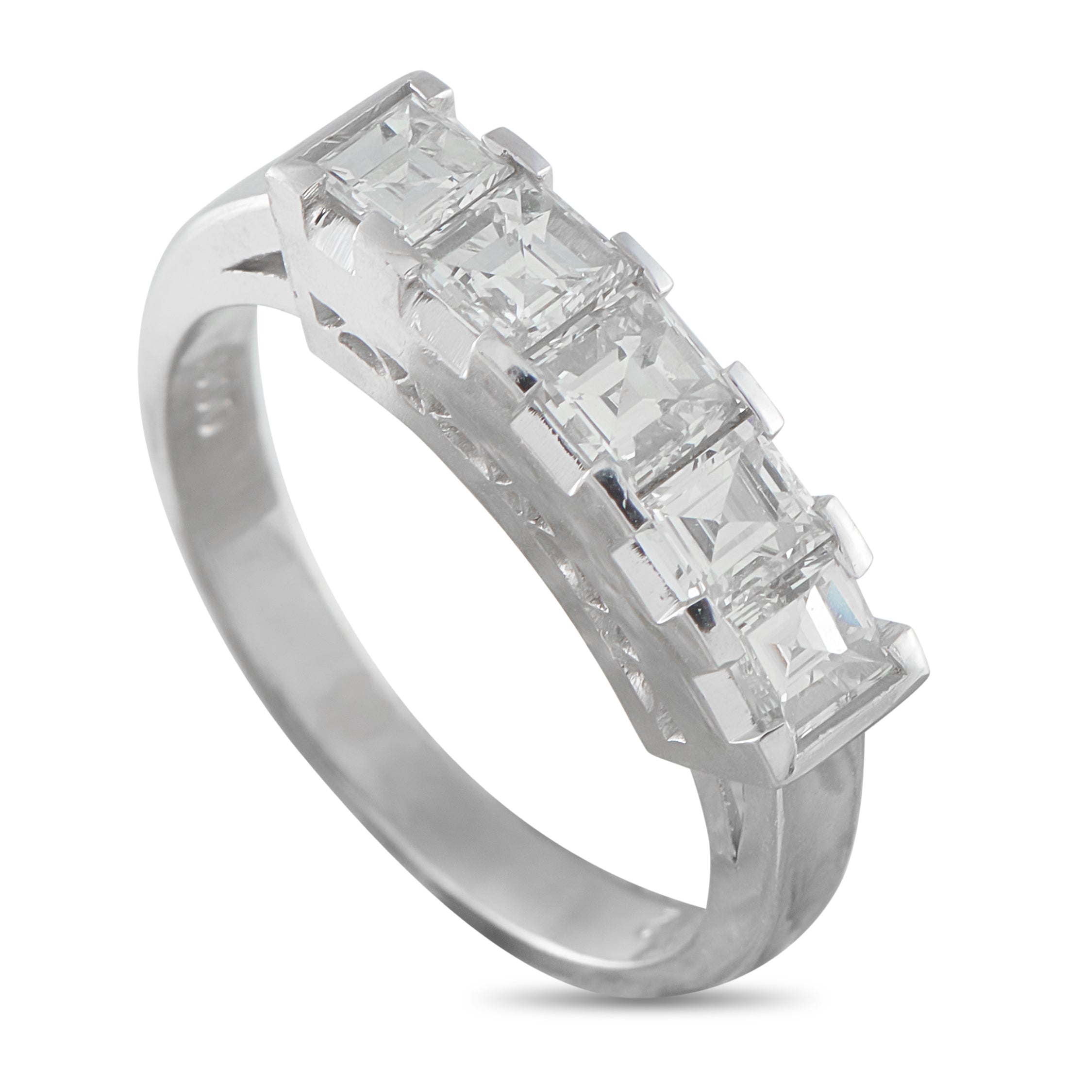 Platinum 1.02ct Diamond 5-Stone Ring
