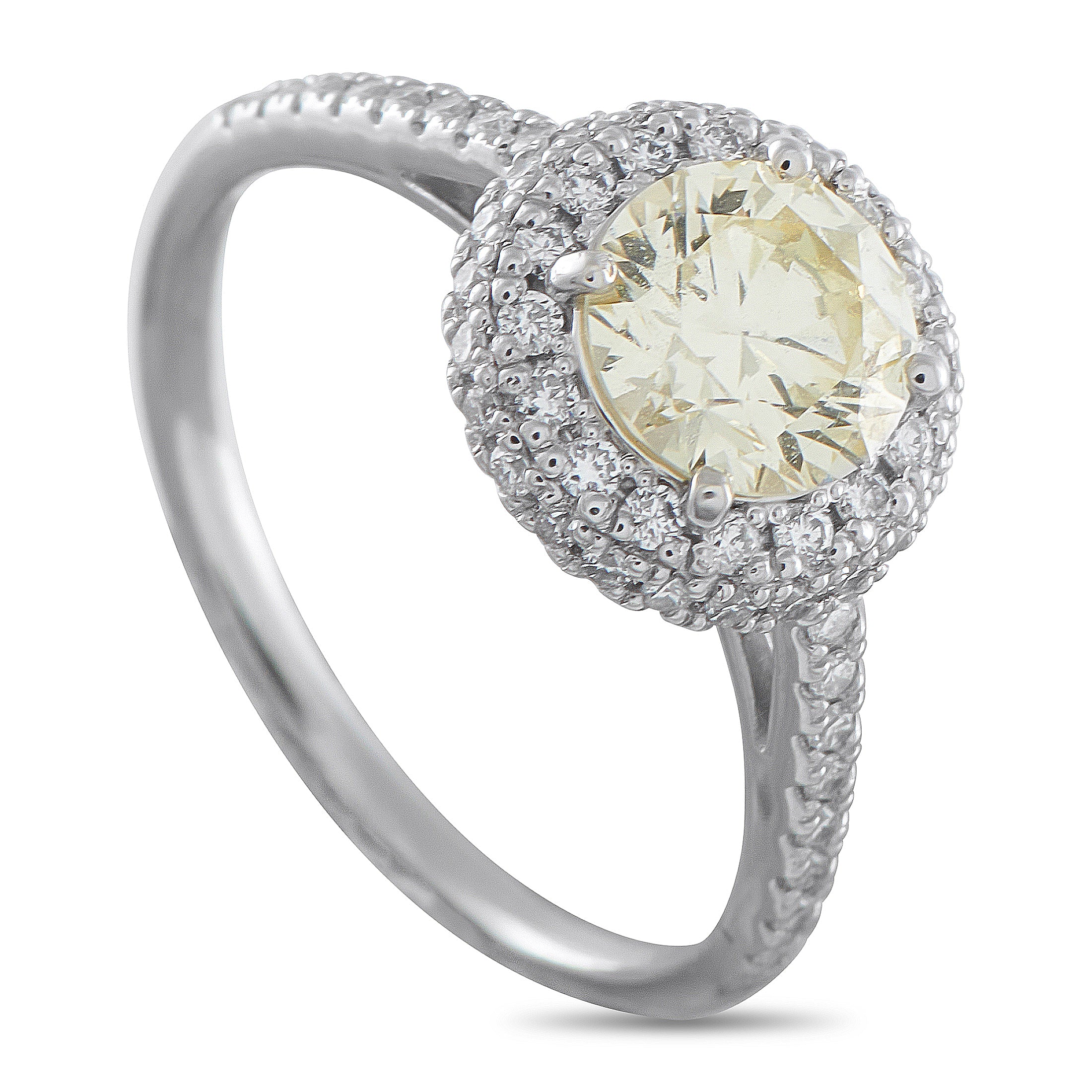Platinum 1.35ct Diamond Double Halo Ring