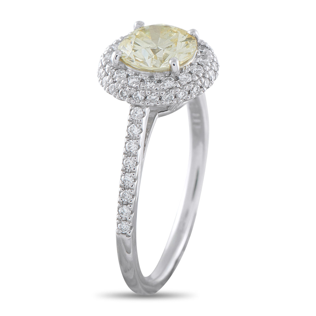Platinum 1.35ct Diamond Double Halo Ring