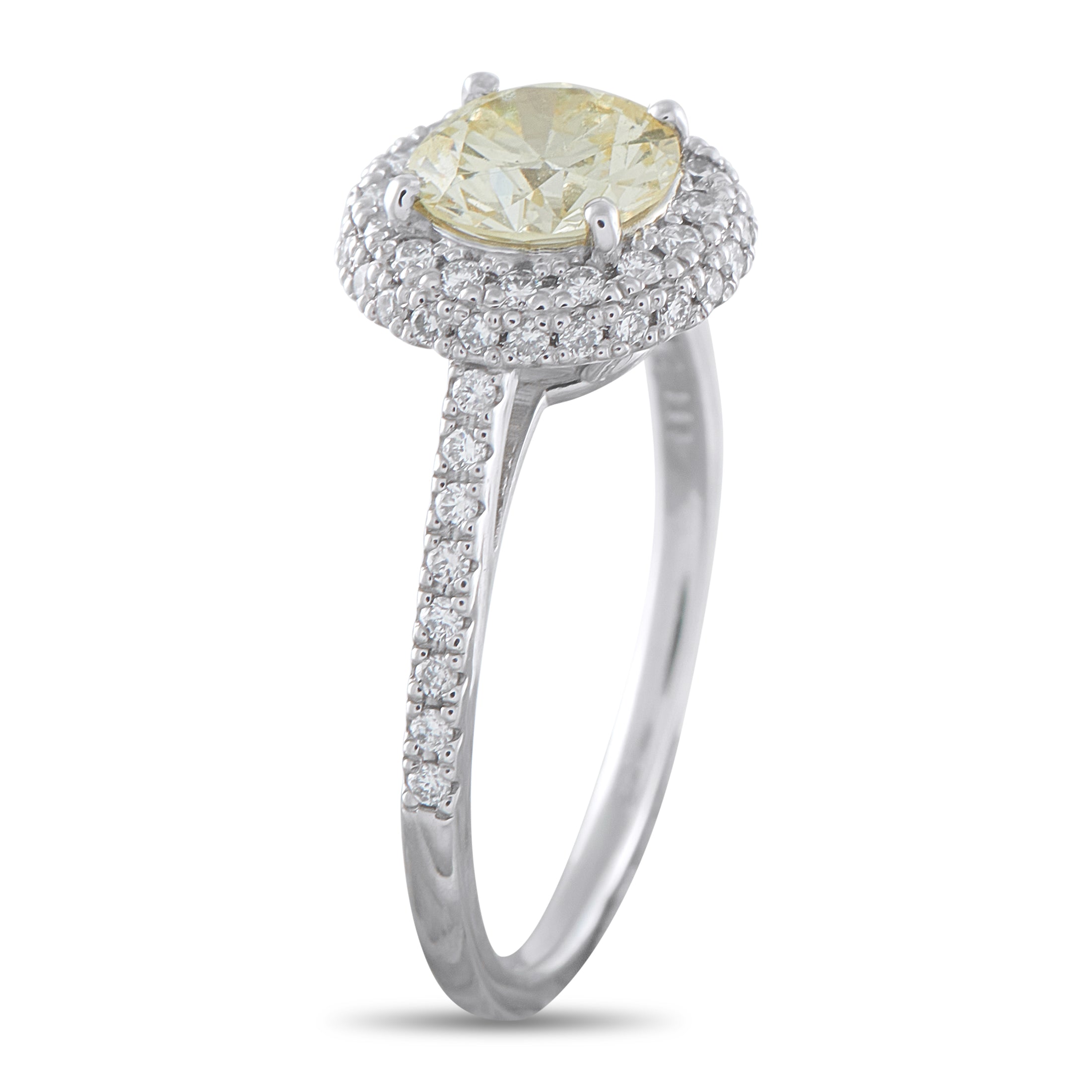 Platinum 1.35ct Diamond Double Halo Ring