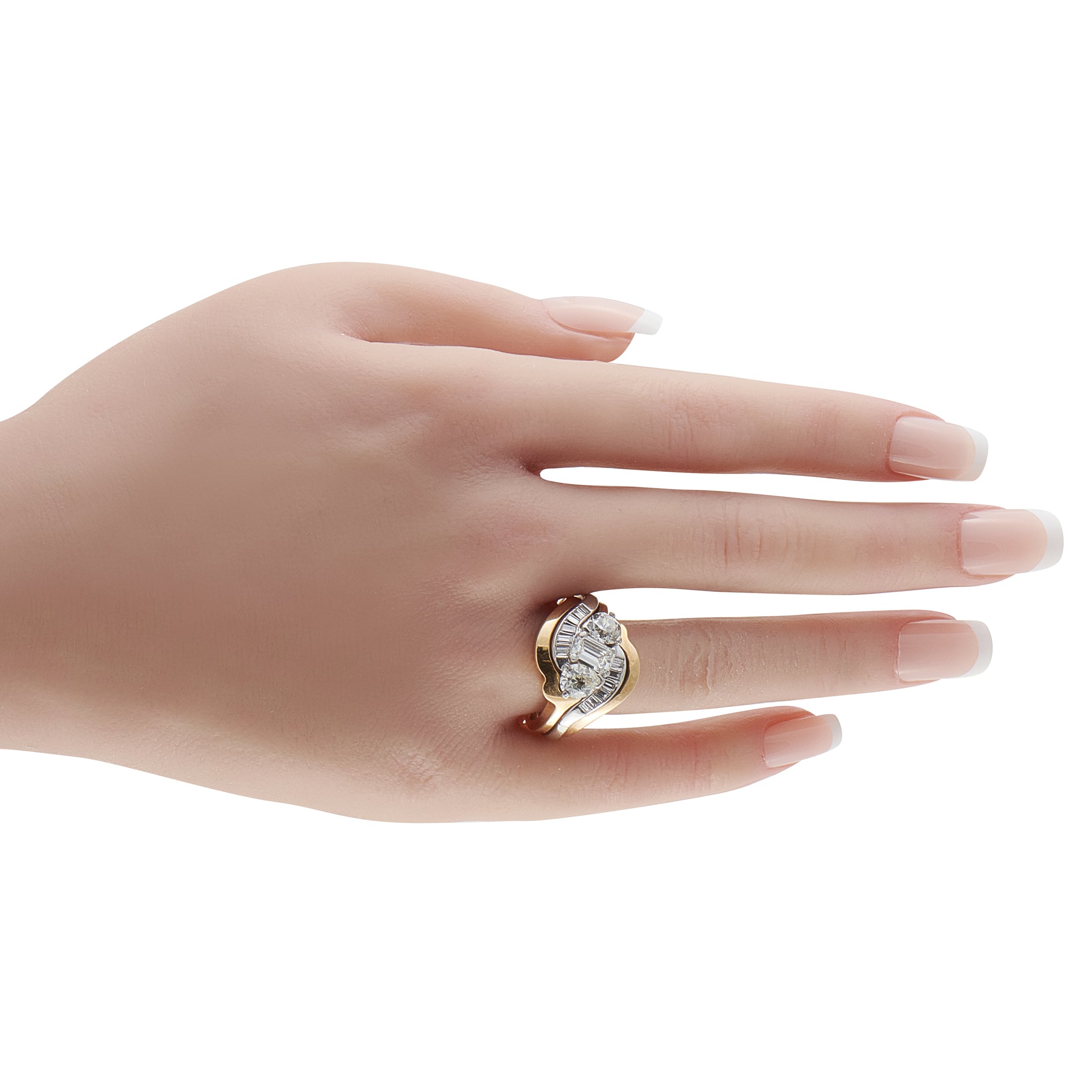 Platinum and 14K Yellow Gold 2.80ct Diamond Ring