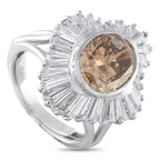 Platinum 5.82ct Diamond Ballerina Ring