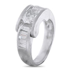 Platinum 1.70ct Diamond East-West Ring