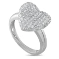 Platinum 1.0ct Diamond Heart Ring
