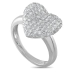 Platinum 1.0ct Diamond Heart Ring