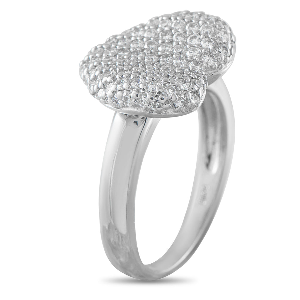 Platinum 1.0ct Diamond Heart Ring