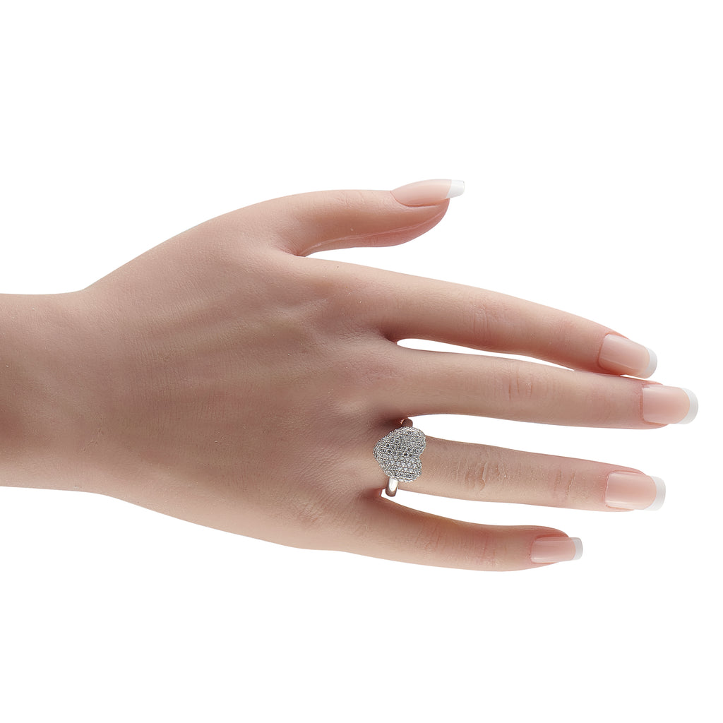 Platinum 1.0ct Diamond Heart Ring
