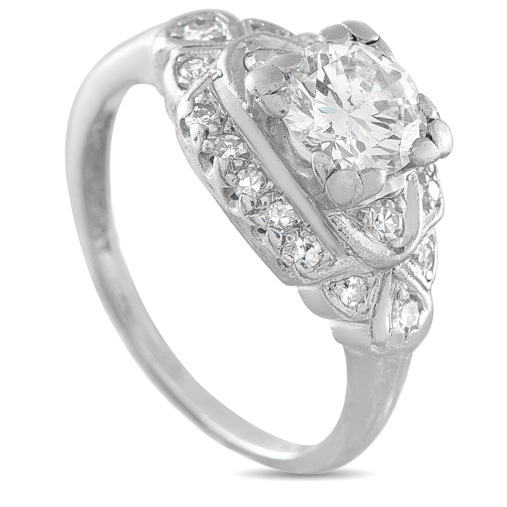 Antique Platinum 1.10ct Diamond Engagement Ring