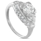Antique Platinum 1.10ct Diamond Engagement Ring