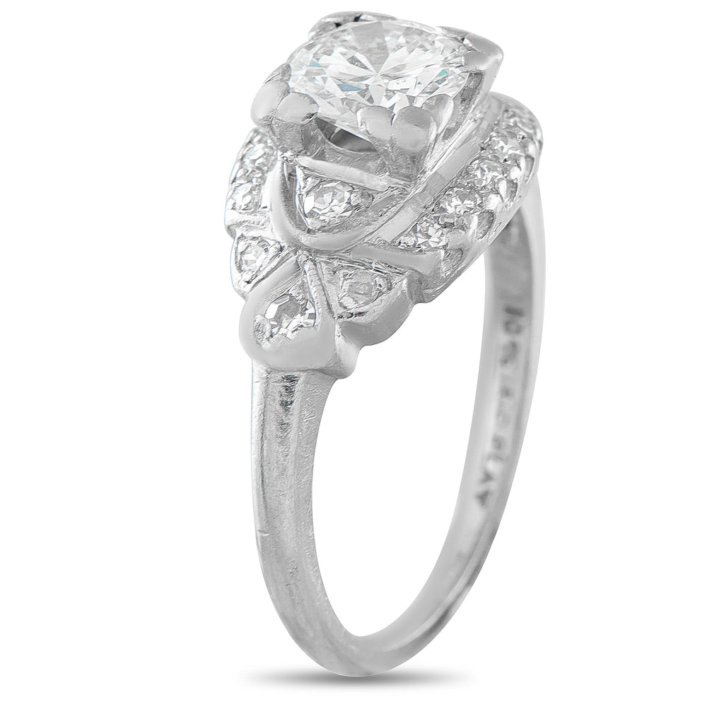 Antique Platinum 1.10ct Diamond Engagement Ring