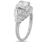 Antique Platinum 1.10ct Diamond Engagement Ring