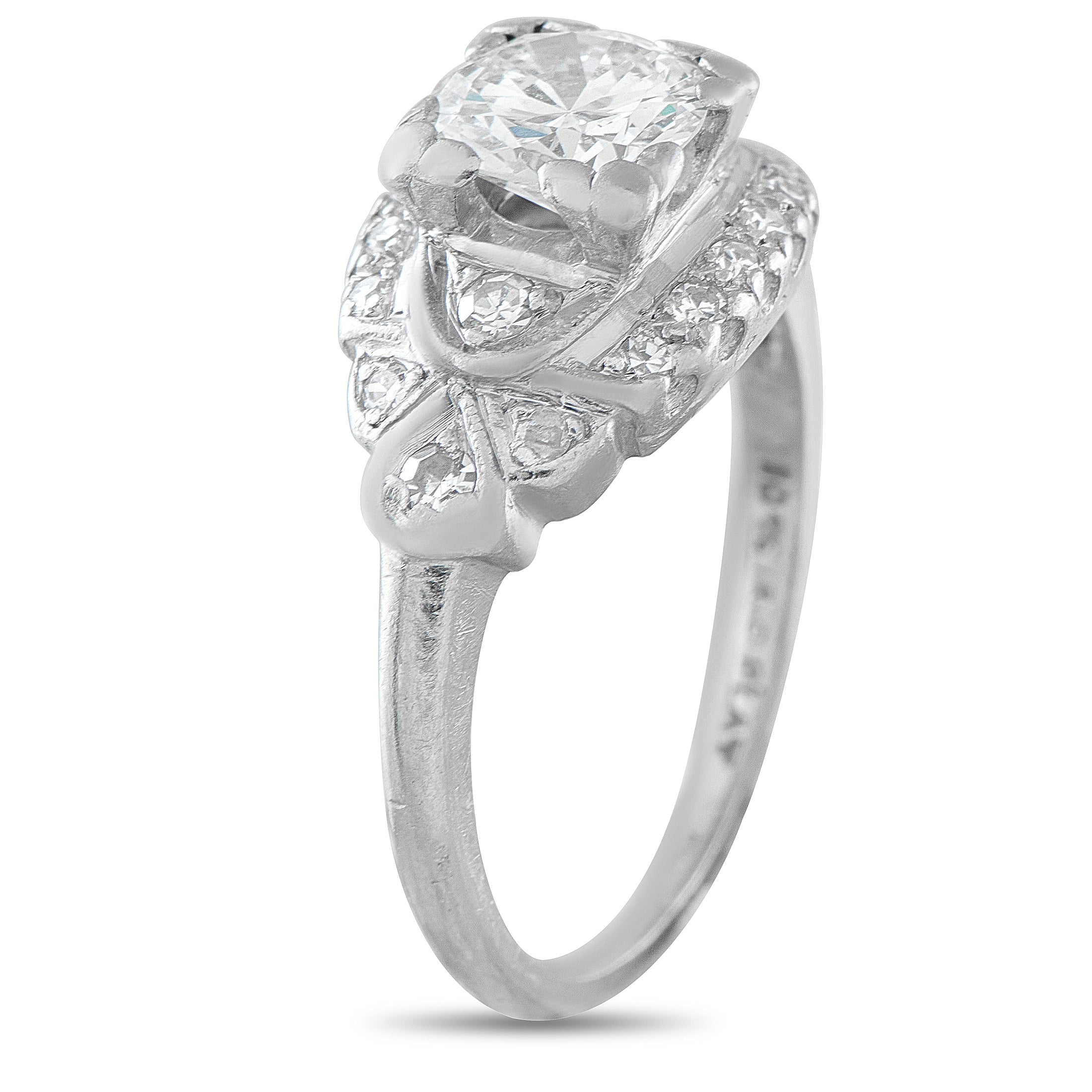 Antique Platinum 1.10ct Diamond Engagement Ring