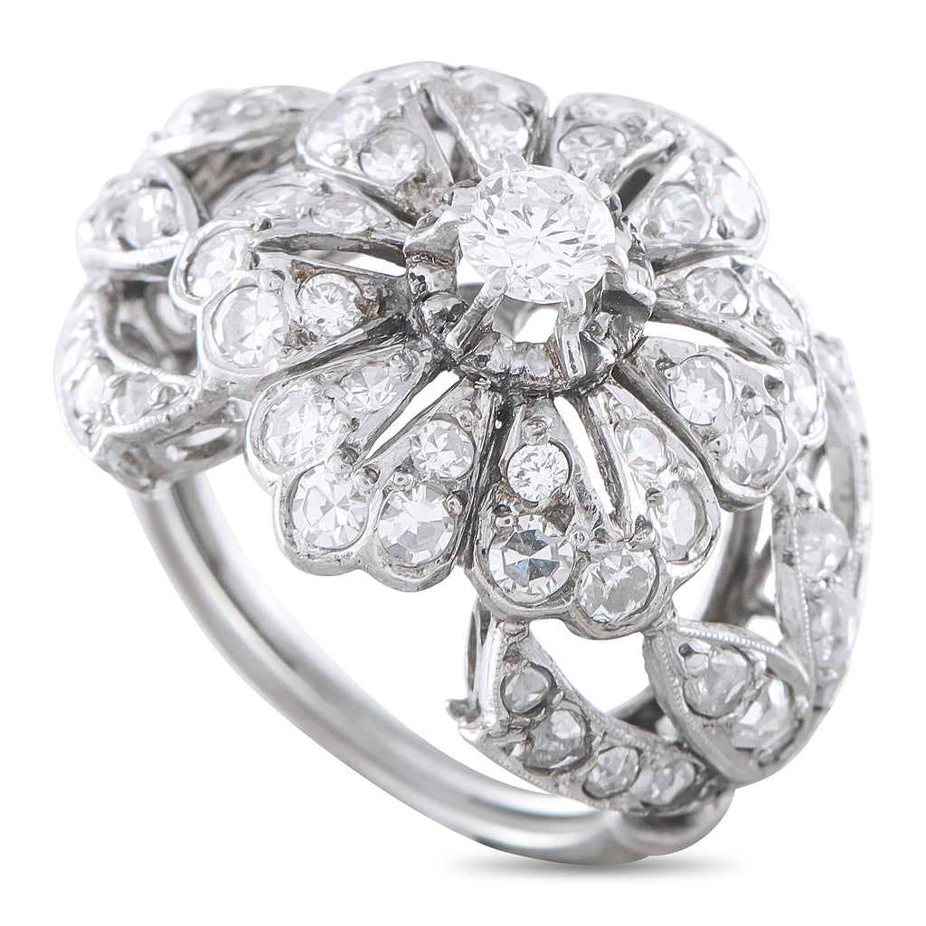 Antique 1.30ct Platinum Diamond Ring