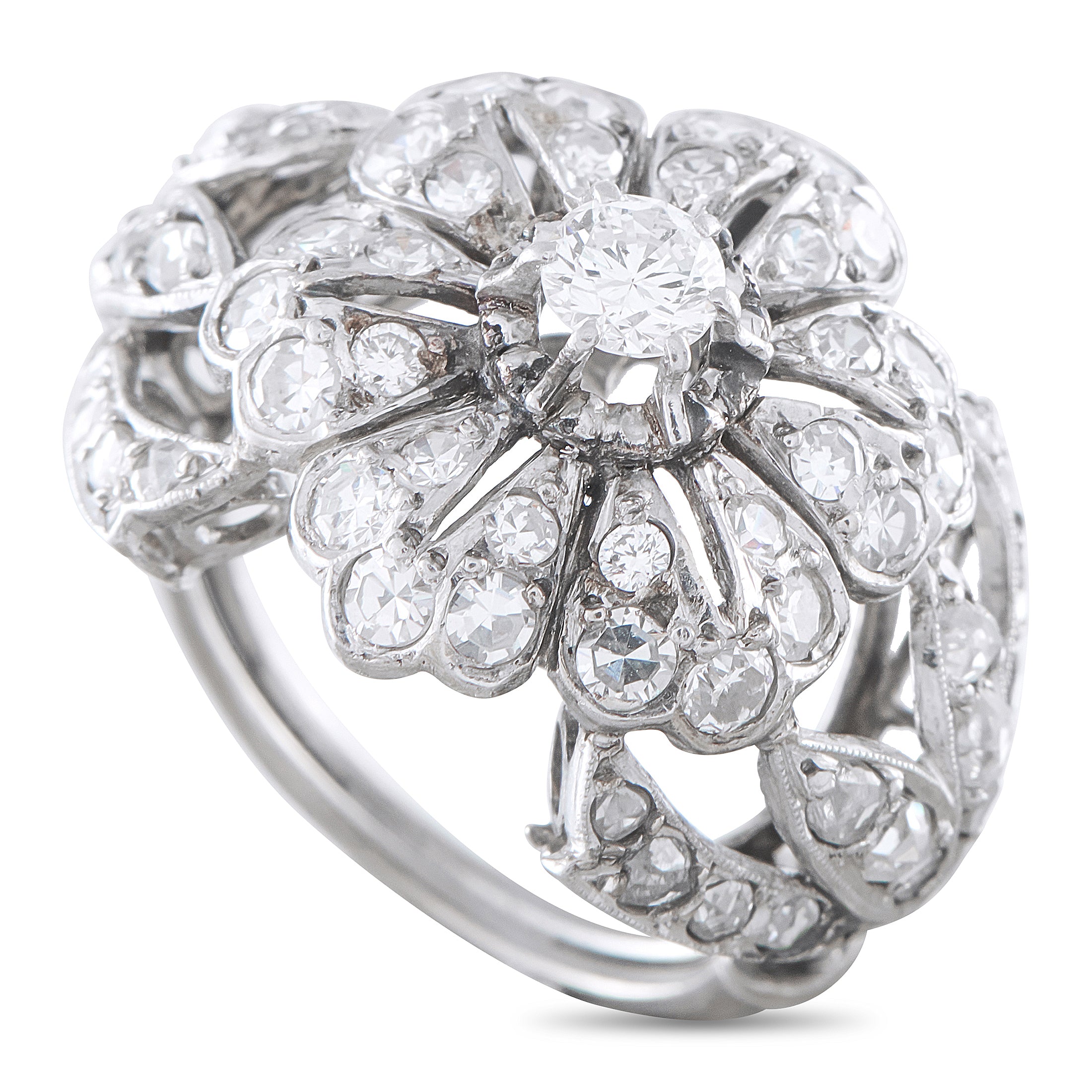 Antique 1.30ct Platinum Diamond Ring