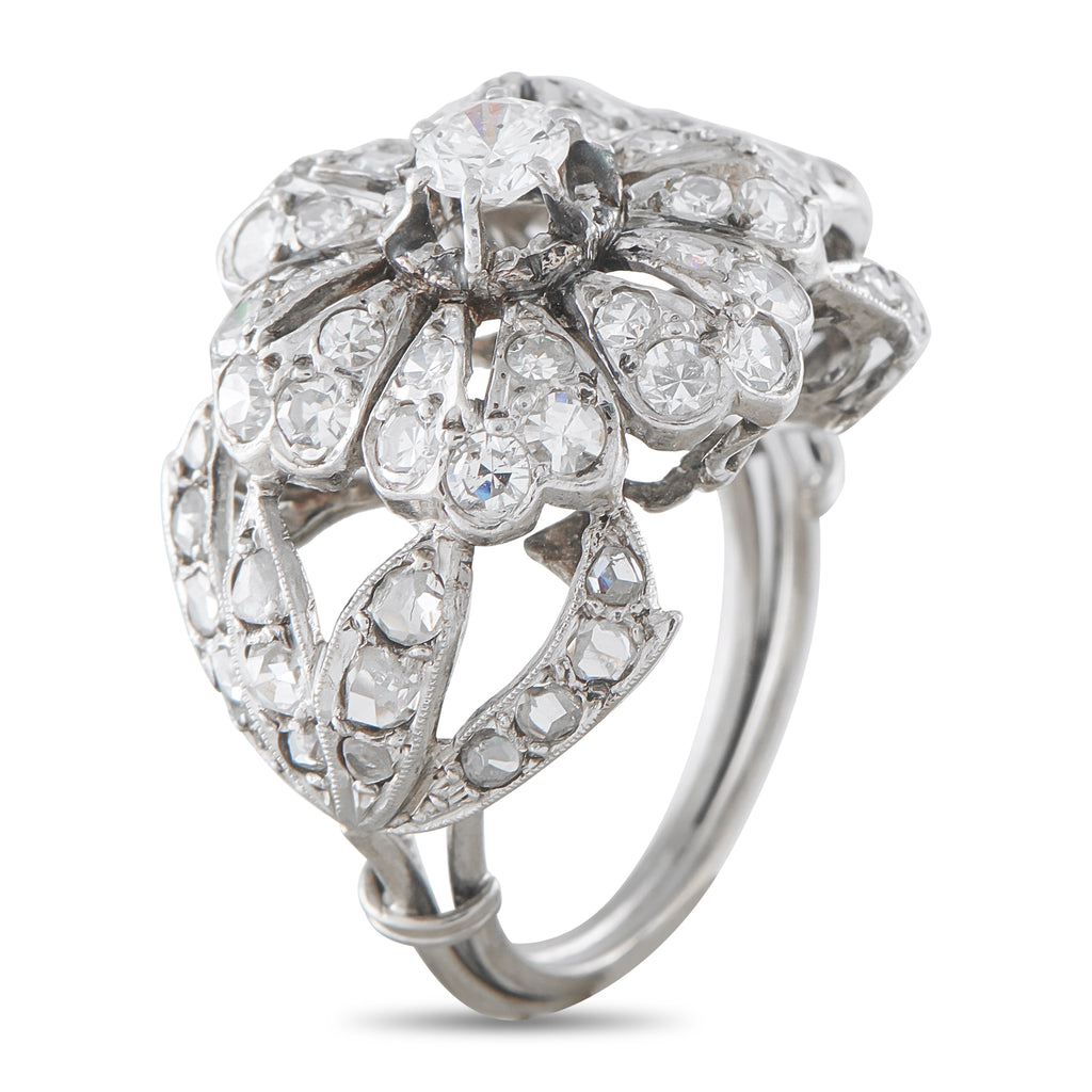Antique 1.30ct Platinum Diamond Ring