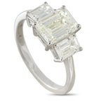Platinum 3.02ct Diamond Three-Stone Ring