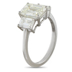Platinum 3.02ct Diamond Three-Stone Ring