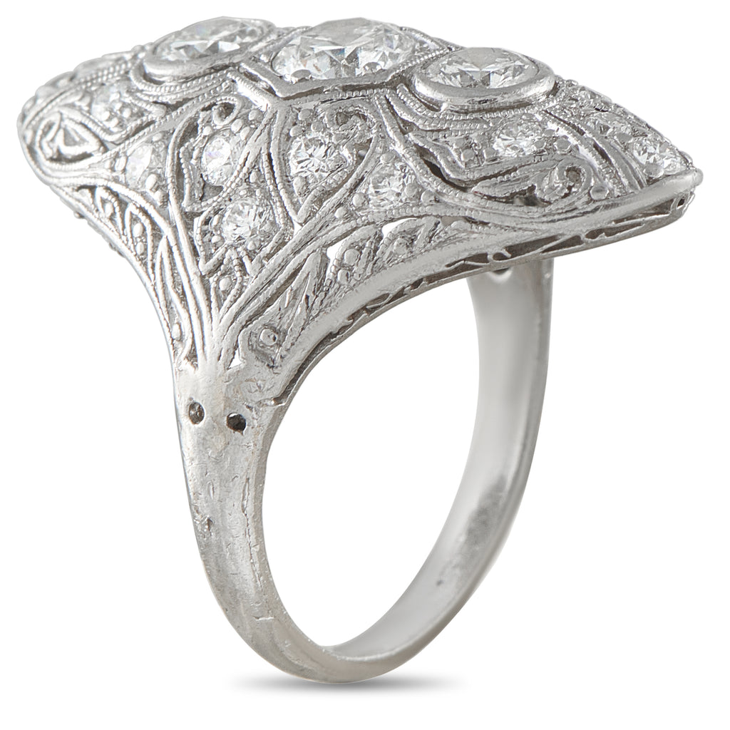 Antique Platinum 1.40ct Diamond Ring