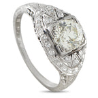 Platinum 1.35ct Diamond Edwardian Ring