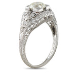 Platinum 1.35ct Diamond Edwardian Ring