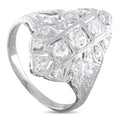 Antique Platinum 1.0ct Diamond Art Deco Ring