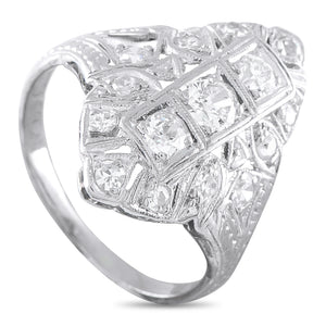 Antique Platinum 1.0ct Diamond Art Deco Ring