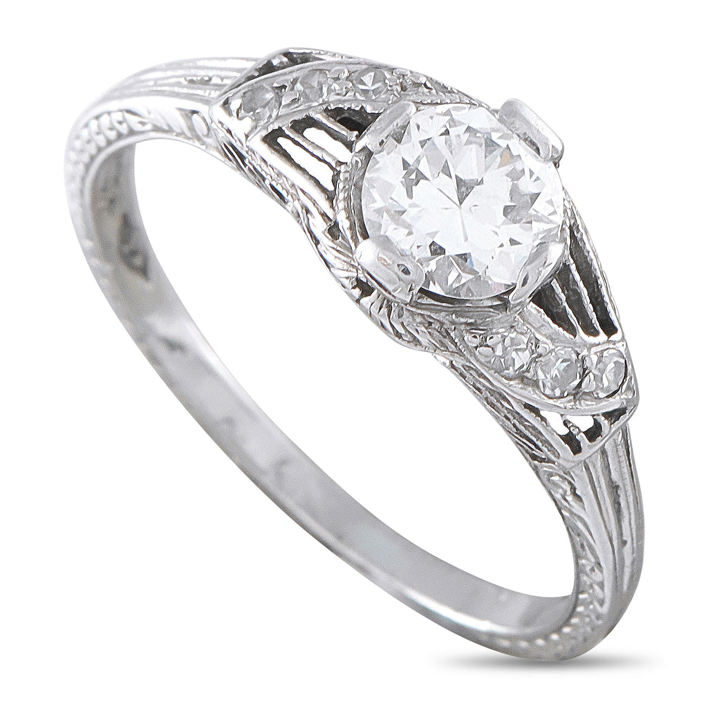 Antique Platinum 0.55ct Diamond Engagement Ring