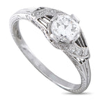 Antique Platinum 0.55ct Diamond Engagement Ring