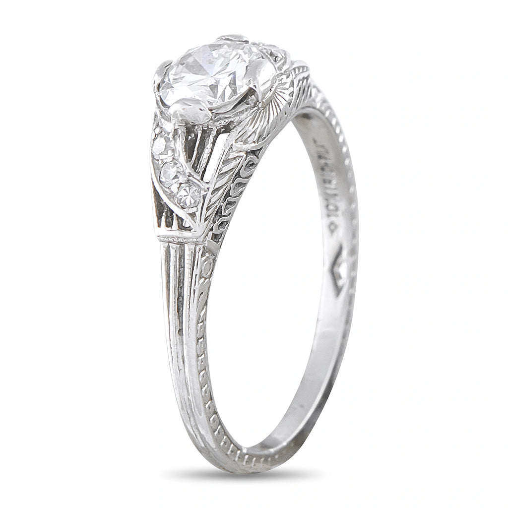 Antique Platinum 0.55ct Diamond Engagement Ring