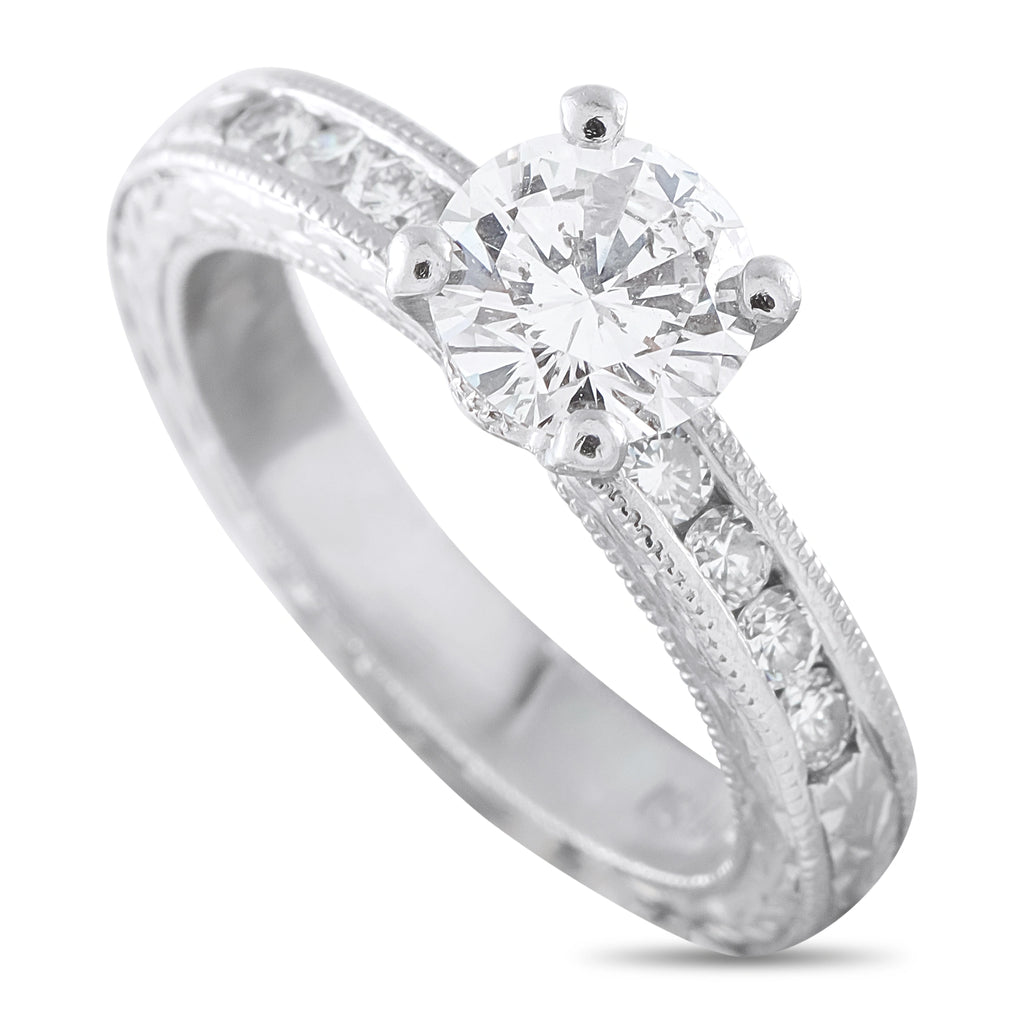 Platinum 1.34ct Diamond Engagement Ring