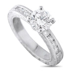 Platinum 1.34ct Diamond Engagement Ring