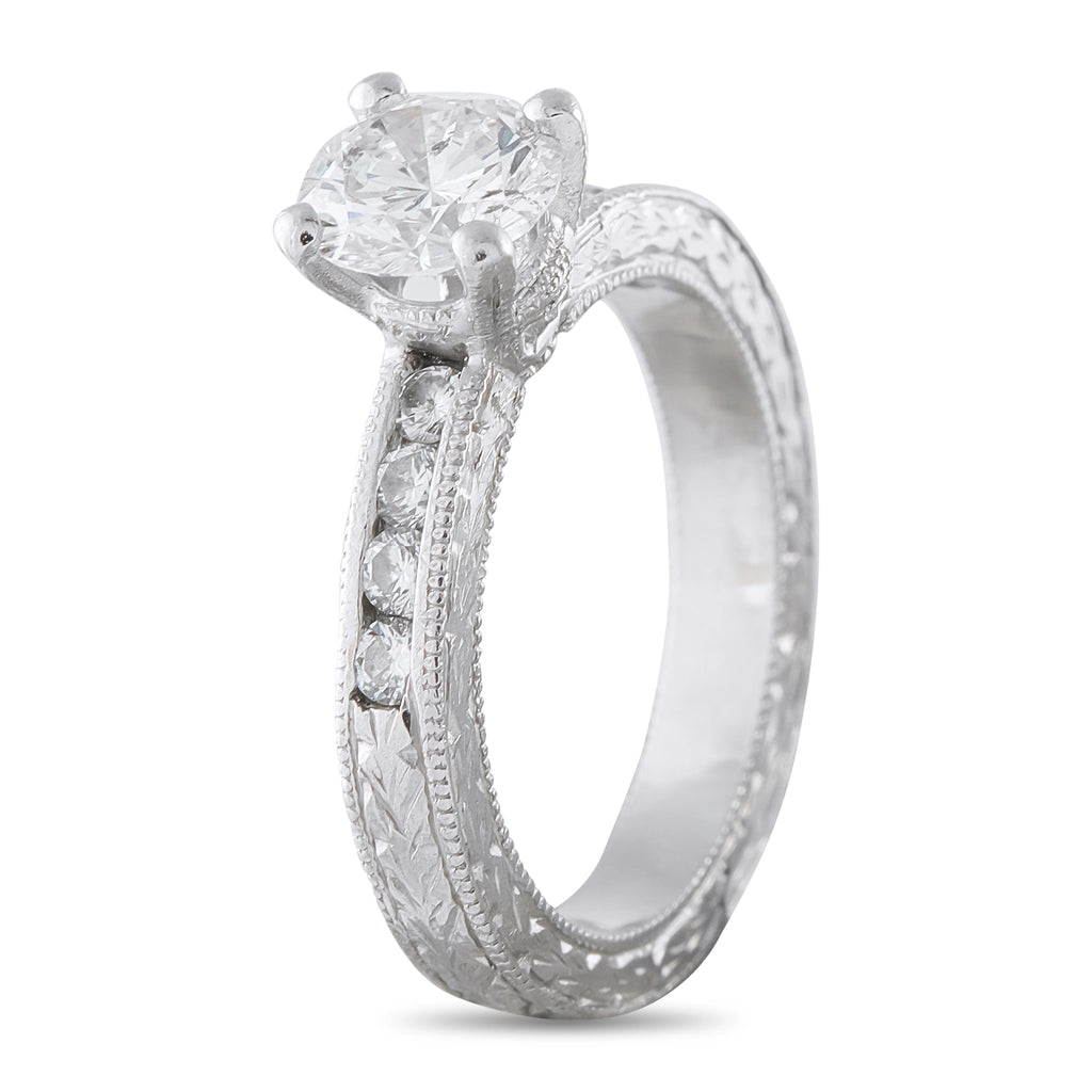 Platinum 1.34ct Diamond Engagement Ring
