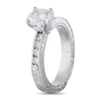 Platinum 1.34ct Diamond Engagement Ring
