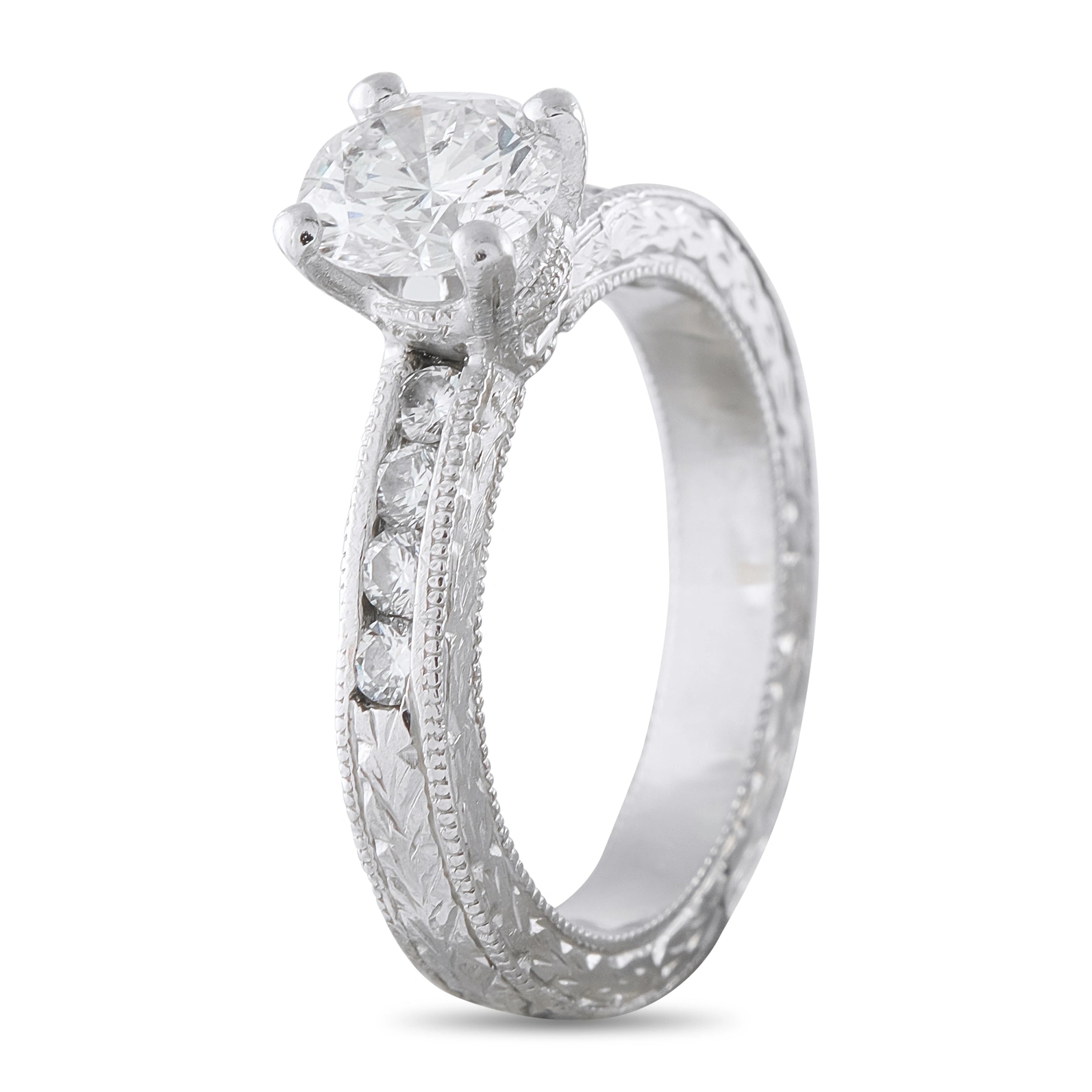 Platinum 1.34ct Diamond Engagement Ring