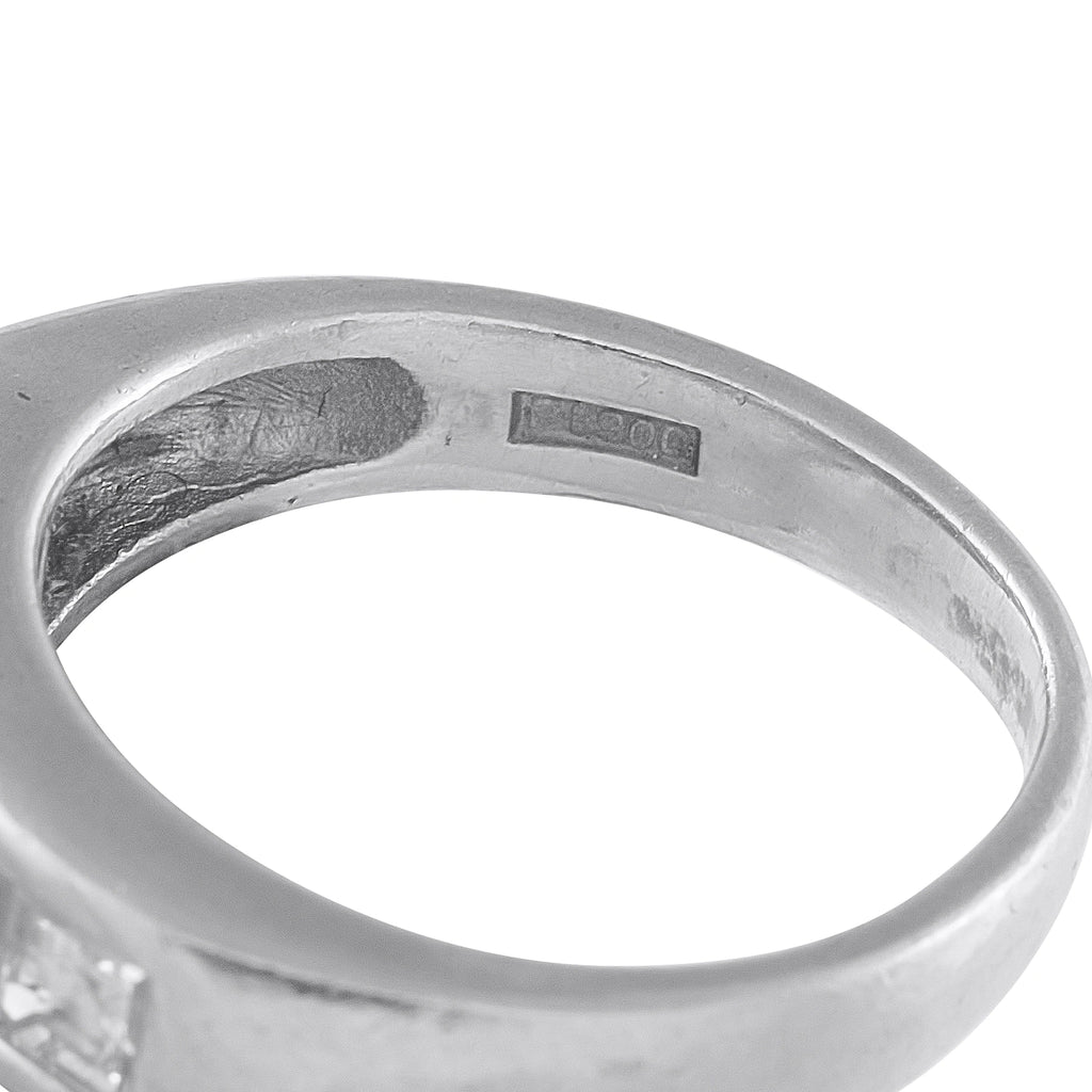Platinum 1.0ct Diamond Square-Cut Band
