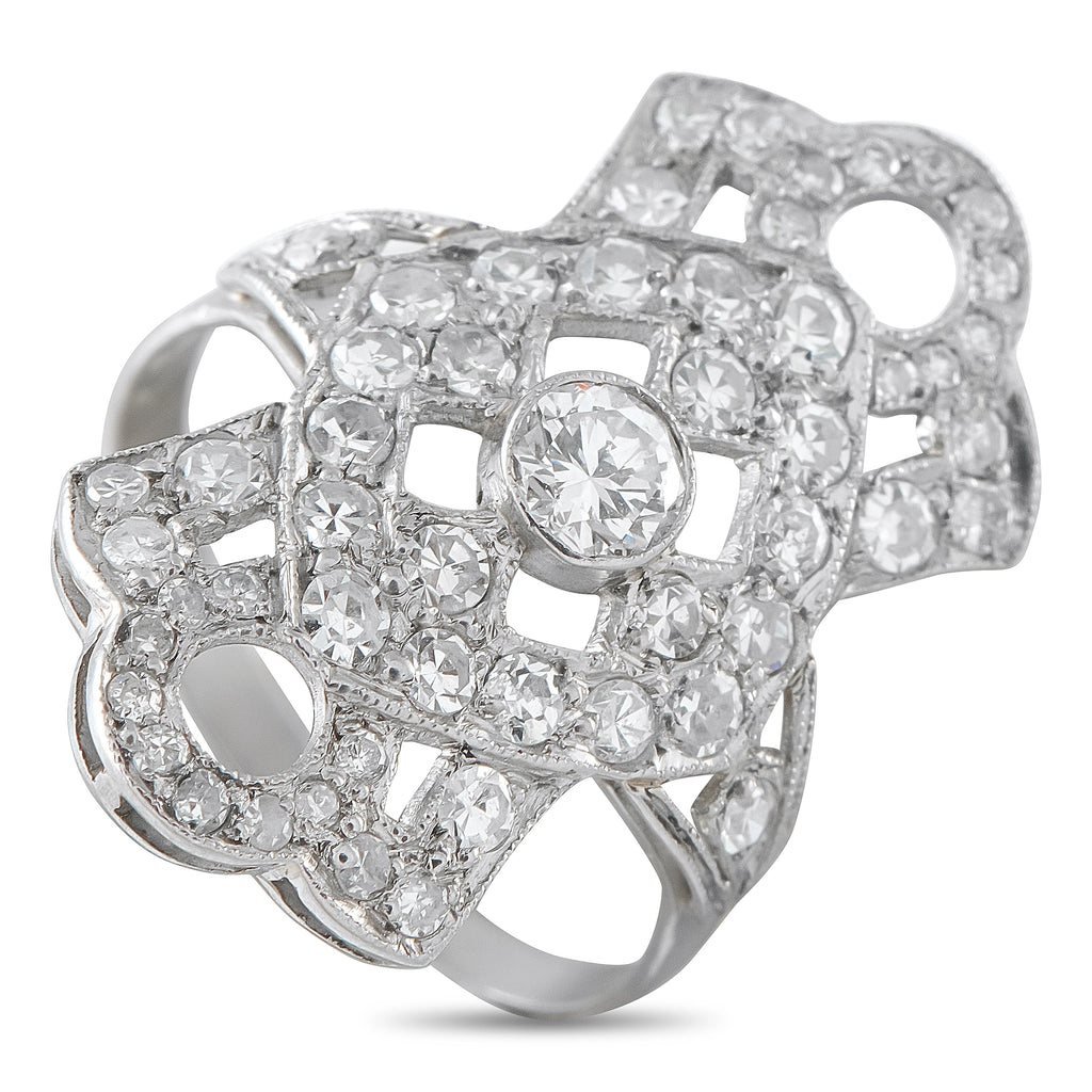 Antique Platinum 1.0ct Diamond Ring