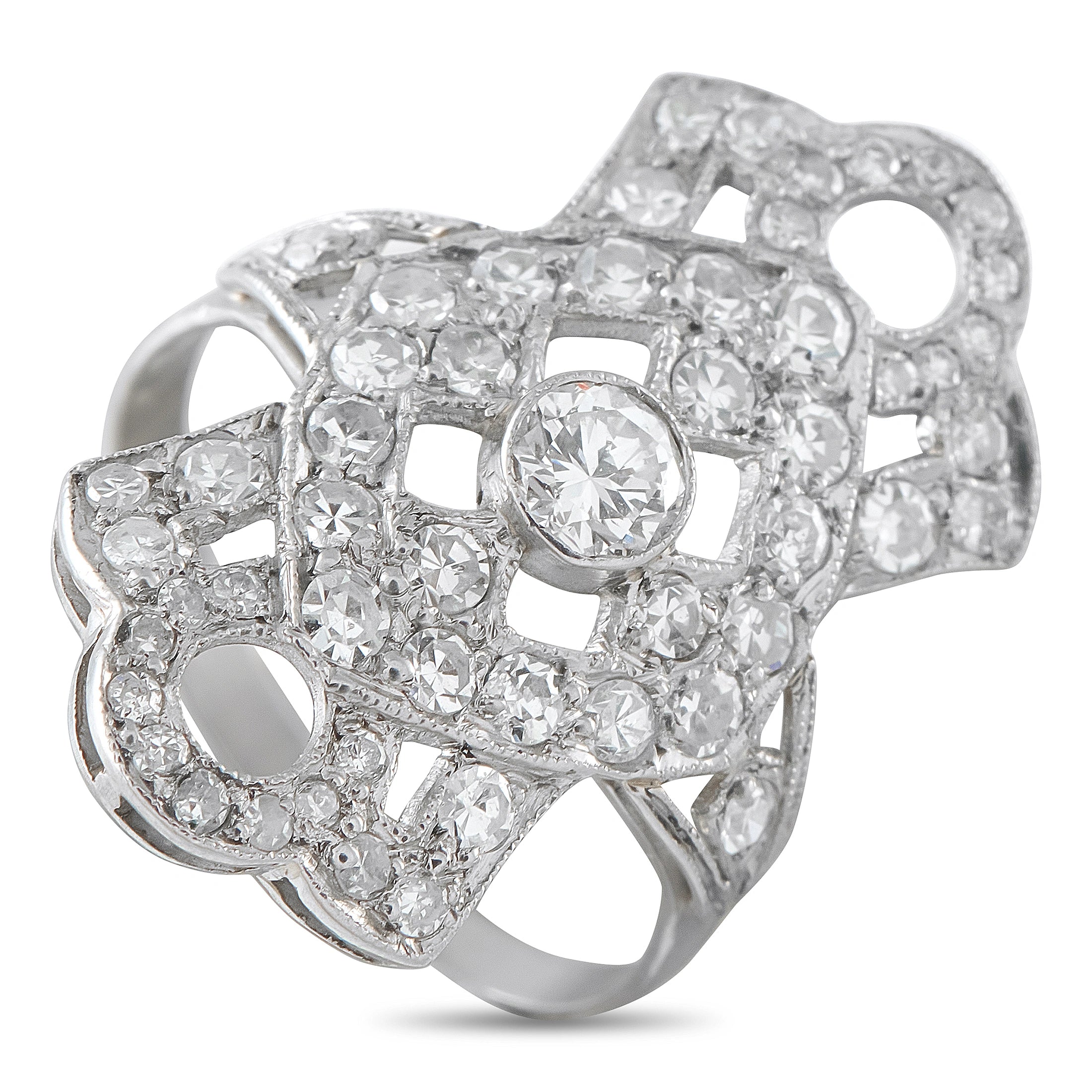 Antique Platinum 1.0ct Diamond Ring