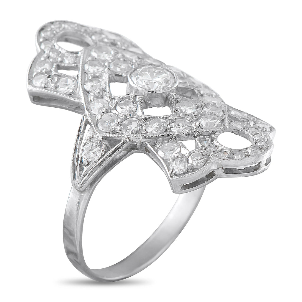 Antique Platinum 1.0ct Diamond Ring